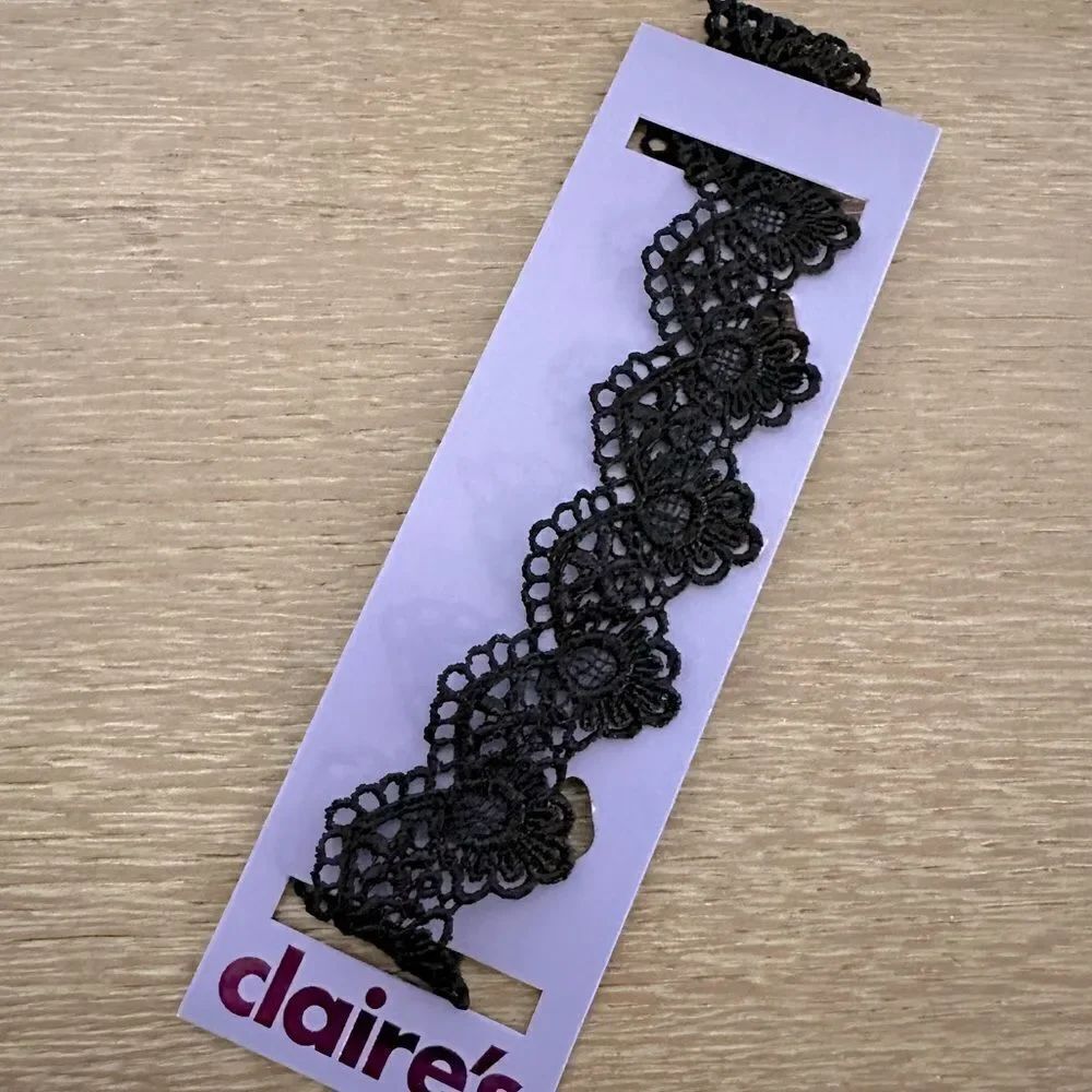 Black Lace Claire’s Halloween Goth Choker Necklace